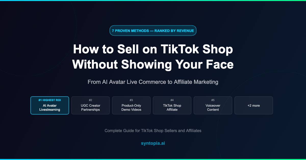 How to sell on TikTok Shop without showing your face - 7 proven faceless methods ranked
