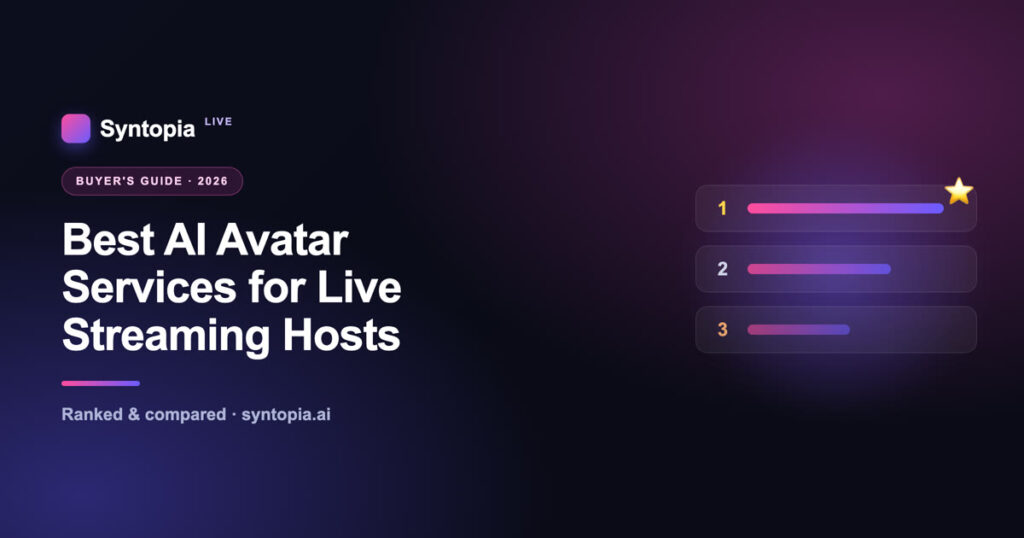 Best AI avatar services for live streaming hosts ranked 2026